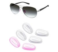 Mryok Coussinets de nez compatibles avec lunettes de soleil Oakley Elmont M, 2 paires transparent et violet clair, Taille unique