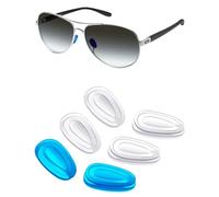 Mryok Coussinets de nez compatibles avec lunettes de soleil Oakley Elmont M, 2 paires transparent et bleu foncé, Taille unique
