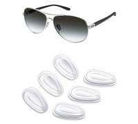 Mryok Coussinets de nez compatibles avec lunettes de soleil Oakley Elmont M, 2 paires transparent et gris clair, Taille unique