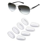 Mryok Coussinets de nez compatibles avec lunettes de soleil Oakley Elmont M, 2 paires transparentes et 2 paires gris clair, Taille unique