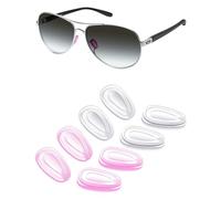 Mryok Coussinets de nez compatibles avec lunettes de soleil Oakley Elmont M, 2 paires transparentes et 2 paires violet clair, Taille unique