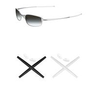 Mryok Embouts de rechange pour lunettes de soleil Oakley Square Wire 2.0, blanc/noir, Taille unique