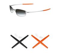 Mryok Kits de nez de rechange pour lunettes de soleil Oakley Square Wire 2.0, Orange/noir, Taille unique