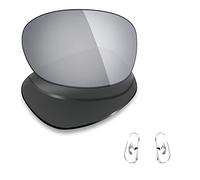 Mryok Lentilles de rechange polarisées et pièces de nez pour Ray-Ban RB3445 - Options, Polarisé, titane argenté., 64 mm