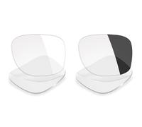 Mryok Lot de 2 paires de lentilles de rechange compatibles avec Ray-Ban Meta Wayfarer RW4006 50 mm - Options, Eclipse gris photochromique et gris éclipse photochromique anti-lumière bleue, Taille