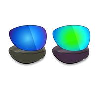 Mryok Lot de 2 Paires de lentilles de Rechange polarisées pour Lunettes de Soleil Oakley Crosshair New 2012, Ice Blue & Emerald Green, Taille Unique
