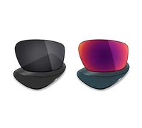 Mryok Lot de 2 Paires de lentilles de Rechange polarisées pour Lunettes de Soleil Oakley Straightlink, Stealth Black & Midnight Sun, Taille Unique