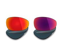 Mryok Lot de 2 paires de verres polarisés de rechange pour lunettes de soleil Oakley Juliet, Rouge feu et soleil de minuit, Taille unique
