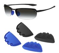 Mryok Nez de rechange pour lunettes de soleil Maui Jim Makaha MJ405/Sandy Beach MJ408/Ho'okipa MJ407, bleu/noir, Taille unique