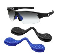 Mryok Plaquettes de nez de rechange pour lunettes de soleil Oakley Sphaera Slash OO9499 36 mm, bleu/noir, Low Bridge Fit