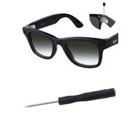 Mryok Tournevis T4 pour lunettes de soleil Ray-Ban Meta Wayfarer RW4006 50 mm - Noir