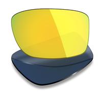 Mryok Verres de rechange pour Oakley Square Wire 2 (2014) OO4075-60 mm - Options, Polarisé - Or 24 carats, Taille unique