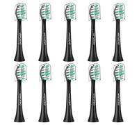 MRYUESG Têtes de rechange compatibles avec Philips Sonicare Lot de 10 têtes de brosse à dents électrique pour Phillips C2 C3 C1 G2 W 4100, têtes de brosse pour Hx6250 Hx9023/65 G3 W3 A3, noir
