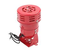 MS-190/290/390 DC 12V 24V 220V 110V Mini sirène à Moteur en métal Rouge Alarme Industrielle Protection électrique sonore Contre Le vol 130dB(MS-190-12V)