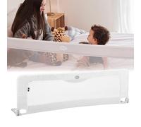 ms Innovations Barrière de lit 150 cm, couleur blanc, marron