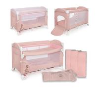 ms Baby World - Ennis - Lit de voyage, coffre et lit 3 en 1 classique - Pliable à 2 hauteurs avec bonne circulation de l'air - Entrée latérale et roues avec frein - Sac de voyage inclus