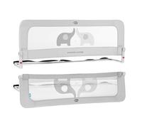 ms BabyWorld - Barrière de lit gigogne de 150 cm | Barrière de sécurité Pliable avec 2 hauteurs réglables | Protection antichute pour Lits d'enfants ou d'adolescents (Gris)
