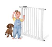 MS BabyWorld - Barrière de Porte - Barrière de Sécurité pour Enfants et Animaux | Auto-Fermeture | pour Portes et Couloirs | 75 à 82 cm | Installation Facile