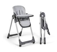 Ms BabyWorld - Chaise haute évolutive pour bébé Tasty | 7 positions de hauteur et 3 inclinaisons | Plateau amovible et repose-pieds réglable | Portable, pliable, jusqu’à 3 ans (Gris)