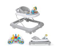 MS BabyWorld - Déambulateur Basic - Trotteur pour bébé avec plateau interactif | Jeux avec son | Base anti-renversement | Roues en silicone | 3 positions de hauteur (Gris)