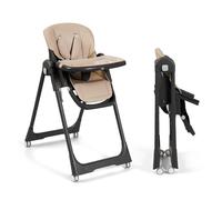 MS BabyWorld - Siège-bébé évolutif Tasty | 7 positions de hauteur et 3 de réclinaison | Plateau amovible et repose-pieds réglable | Portable, pliable, jusqu'à 3 ans (Sable)