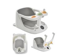MS BabyWorld Siège de douche pour bébé antidérapant pour enfants avec TEMPÉRATURE de 6 à 24 mois, chaise de baignoire ou douche avec barre pour un placement facile du bébé (Vert) (Gris)