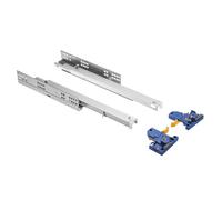 MS Beschläge 1 paire de glissières de tiroir avec système Soft Close - Extension complète de 45 mm de hauteur - Rails de tiroir automatiques (500 mm)