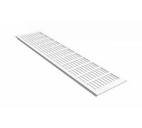 MS Beschläge Cache de radiateur 130 mm de large - En aluminium - Blanc RAL9016 - Avec revêtement par pulvérisation - 30 x 5 mm - Trous de 30 x 5 mm