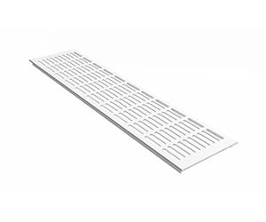 MS Beschläge Cache-radiateur - 130 mm de large - Grille d'aération en aluminium - Blanc - RAL9016 - Revêtement par poudre - Plaque de 30 x 5 mm - Perforée - Grille d'aération :, blanc, 31
