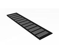 MS Beschläge ® Grille d'aération en aluminium - 130 mm x 200 mm - Différentes couleurs (noir - RAL 9005)