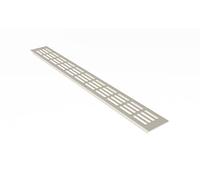 MS Beschläge ® Grille d'aération en aluminium 60 mm x 200 mm Différentes couleurs (blanc - RAL 9010)