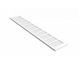 MS Beschläge - Grille d'aération en aluminium - Blanc RAL9016 - Plaque à encastrer - 100 mm de large - Blanc de circulation - Couverture de radiateur - Revêtement par poudre - Grille d'entrée/sortie