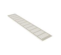 MS Beschläge ® Grille d'aération en aluminium - Couvercle de chauffage - 100 mm x 200 mm - Blanc - RAL 9010