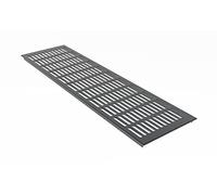 MS Beschläge Grille d'aération en aluminium de 150 mm de large, grille de ventilation revêtue par poudrage anthracite RAL7016, tôle nervurée, grille d'extraction et d'admission d'air, grille de porte