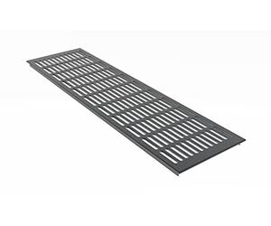 MS Beschläge Grille d'aération en aluminium de 150 mm de large - Revêtement par pulvérisation - Anthracite RAL7016 - Tôle alvéolaire - Grille d'aération de porte - Grille de chauffage - Grille