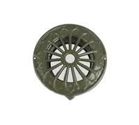 MS Beschläge Grille d'aération Nostalgie - Antic Look - Grille d'aération et d'extraction - Anti-insectes - Grille pour bâtiment ancien - Raccord de 125 mm - Pour mur extérieur (Vert)