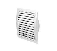 MS Beschläge Grille de ventilation verrouillable manuellement avec tubulure - Grille de ventilation et de ventilation - En plastique blanc (diamètre 125 mm)