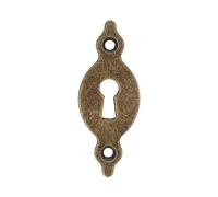 MS Beschläge Rosace de serrure de meuble - Rosace de tiroir - En acier - Rosace de meuble - Rosace de clé - Rosace décorative (verticale, brunie)