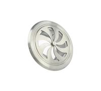 MS Beschläge Rosace de ventilation en acier inoxydable réglable - Grille de ventilation rotative - Tubulure de raccordement - Grille murale extérieure - Grille d'aération - Grille d'aération - Grille