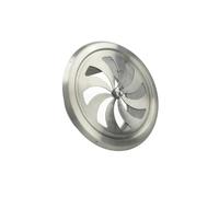 MS Beschläge Rosace de ventilation en acier inoxydable réglable - Grille de ventilation rotative - Tubulure de raccordement - Grille murale extérieure - Grille d'aération - Grille d'aération