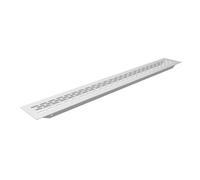 MS Beschläge Tôle alvéolaire en aluminium - Dimensions extérieures : 60 mm x 484 mm - Grille d'aération ovale - Perforation - Grille d'aération (laqué blanc)