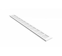 MS Beschläge Tôle perforée en aluminium blanc RAL9016, grille d'aération 60 mm de large, revêtue par pulvérisation, grille de porte pour ventilation de salle de bain (longueur 800 mm)