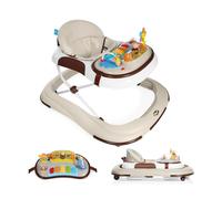 Ms - Déambulateur bébé avec base anti-retournement et protecteur, cadres et portes - Comprend plateau de sons et jeux - Roues en silicone - Finition mate