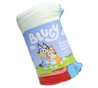 ms móvil shop Bluey Couverture pour enfant 100 x 140 cm, 100 % polyester, motif familial de Bandit, Chilli, Bingo et derrière Bluey Dormi, Produit officiel Bluey pour enfants de Ludo BBC Studios