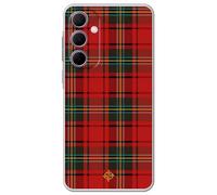 ms móvil shop Movilshop Coque pour Samsung Galaxy A55 5G - À Motifs [Motif Écossais] Silicone Souple Transparent Case Cover Gel pour Smartphone.