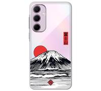 ms móvil shop Movilshop Coque pour Samsung Galaxy A55 5G Dessin Japonais [Mont Fuji] Souple Silicone Transparent Case Cover Gel pour Smartphone.
