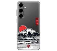 ms móvil shop Movilshop Coque pour Samsung Galaxy S24 Dessin Japonais [Mont Fuji] Silicone Souple Transparent Case Cover Gel pour Smartphone.
