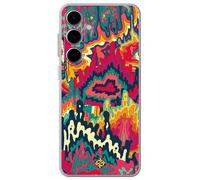 ms móvil shop Movilshop Coque pour Samsung Galaxy S24 Plus - Dessin Authentique [Motif Psychédélique Abstrait et Coloré] Coque en Gel de Silicone Transparent Flexible pour Smartphone