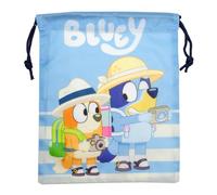 ms móvil shop Petit sac avec cordes Bluey Famille 25 x 19 cm Bleu polyester pour enfant Idéal pour aller à la campagne, cole, gymnase, crèche | Produit officiel Ludo BBC Studio