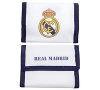 ms móvil shop Portefeuille officiel R Madrid blanc | Design sportif avec blason du club | Fermeture Velcro | Compartiments pour cartes et billets | Accessoire unisexe pour fans, blanc, De mano